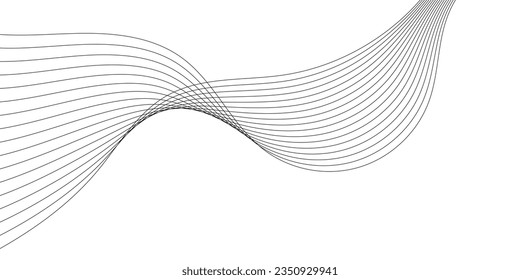 Abstract wave line. Digital frequency equalizer. digital Stylized line art background. Vector