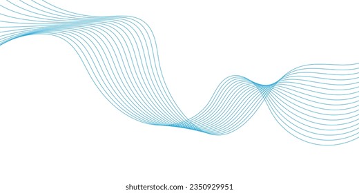 Abstract wave line. Digital frequency equalizer. digital Stylized line art background. Vector