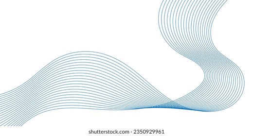 Línea de onda abstracta. Ecualizador de frecuencia digital. fondo de arte de línea estilizada digital. Vector