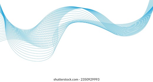 Abstract wave line. Digital frequency equalizer. digital Stylized line art background. Vector