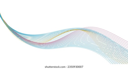 Abstract wave line. Digital frequency equalizer. digital Stylized line art background. Vector