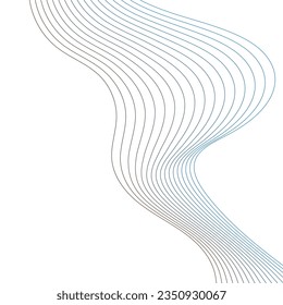 Abstract wave line. Digital frequency equalizer. digital Stylized line art background. Vector