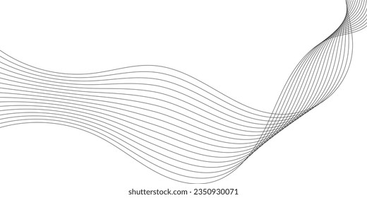 Abstract wave line. Digital frequency equalizer. digital Stylized line art background. Vector