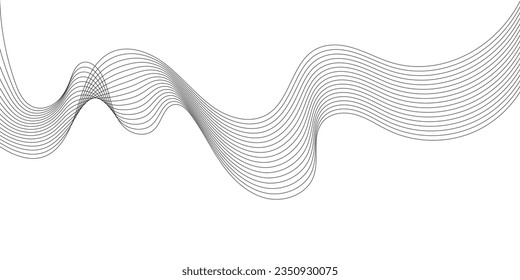 Abstract wave line. Digital frequency equalizer. digital Stylized line art background. Vector