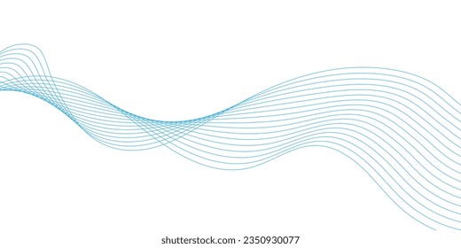 Línea de onda abstracta. Ecualizador de frecuencia digital. fondo de arte de línea estilizada digital. Vector