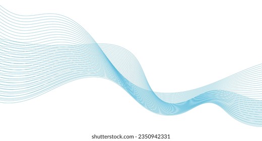 Abstract wave line. Digital frequency equalizer. digital Stylized line art background. Vector