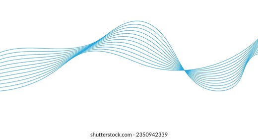 Abstract wave line. Digital frequency equalizer. digital Stylized line art background. Vector
