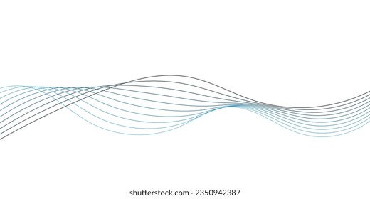 Abstract wave line. Digital frequency equalizer. digital Stylized line art background. Vector