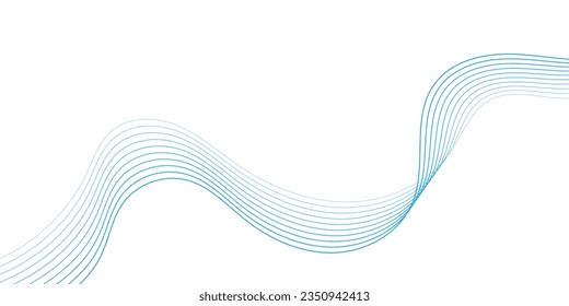 Abstract wave line. Digital frequency equalizer. digital Stylized line art background. Vector