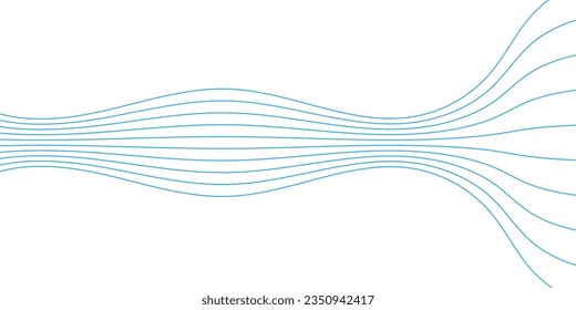 Abstract wave line. Digital frequency equalizer. digital Stylized line art background. Vector