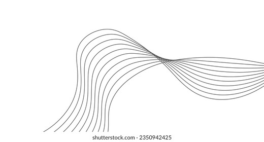 Abstract wave line. Digital frequency equalizer. digital Stylized line art background. Vector