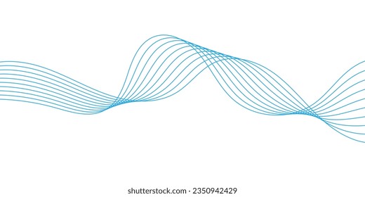 Abstract wave line. Digital frequency equalizer. digital Stylized line art background. Vector