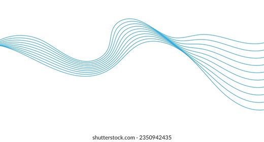 Abstract wave line. Digital frequency equalizer. digital Stylized line art background. Vector