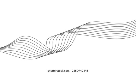 Abstract wave line. Digital frequency equalizer. digital Stylized line art background. Vector
