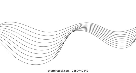 Abstract wave line. Digital frequency equalizer. digital Stylized line art background. Vector