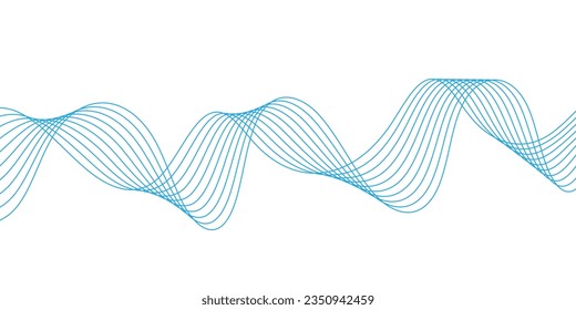 Abstract wave line. Digital frequency equalizer. digital Stylized line art background. Vector