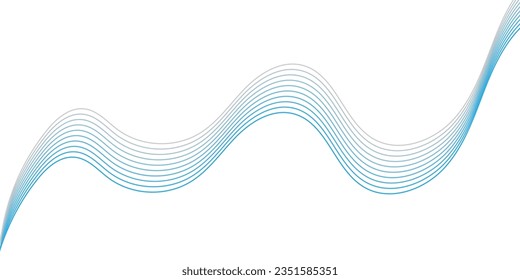 Abstract wave line. Digital frequency equalizer. digital Stylized line art background. Vector