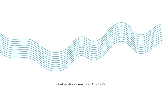 Línea de onda abstracta. Ecualizador de frecuencia digital. fondo de arte de línea estilizada digital. Vector