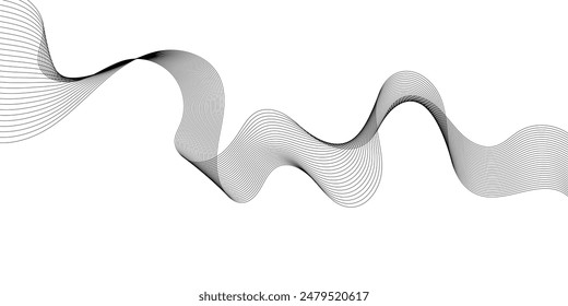 Abstract wave line. Digital frequency equalizer. digital Stylized line art background. Vector illustration design