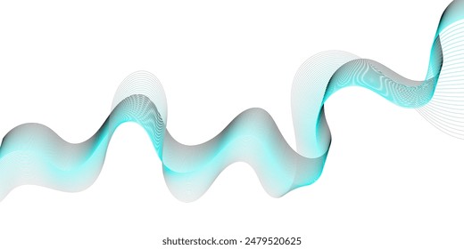 Línea de onda Abstractas. Ecualizador de frecuencia digital. fondo de arte de línea estilizado digital. diseño de Ilustración vectorial