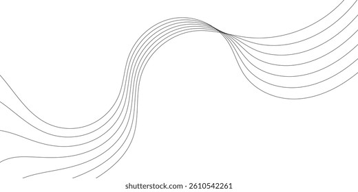 Abstract wave line. Digital frequency equalizer. digital Stylized line art background