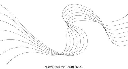 Abstract wave line. Digital frequency equalizer. digital Stylized line art background