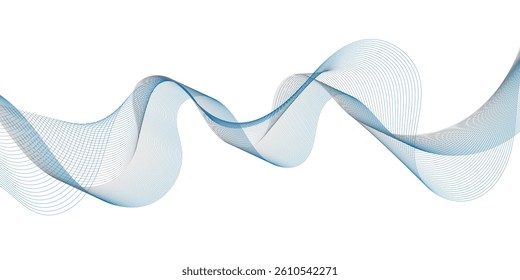 Abstract wave line. Digital frequency equalizer. digital Stylized line art background