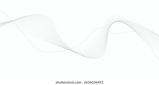 Abstract wave line. Digital frequency equalizer. digital Stylized line art background. Vector illustration.