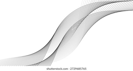 Linha de onda abstrata. Equalizador de frequência digital. Plano de fundo digital estilizado de arte de linha. Vetor

