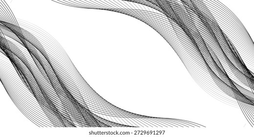 Linha de onda abstrata. Equalizador de frequência digital. Plano de fundo digital estilizado de arte de linha. Vetor


