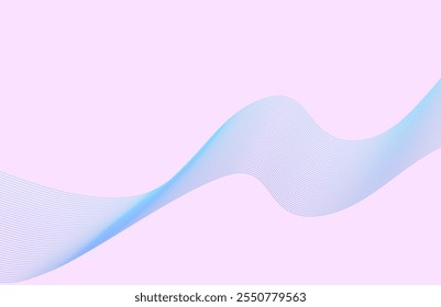 Abstract wave line digital Stylized line art background. Vector illustration