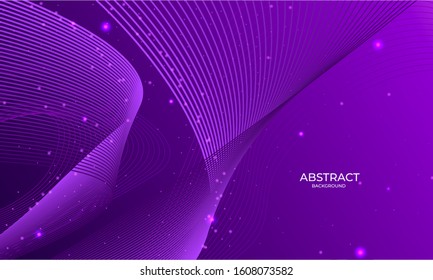 Abstract wave line with dot glowing background