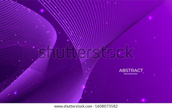 Abstract Wave Line Dot Glowing Background Stock Vector Royalty Free