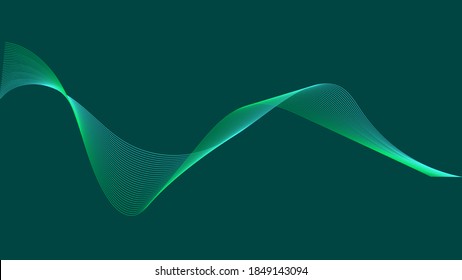 Abstract wave line. Dynamic wave of many lines on white background. Vector illustration.