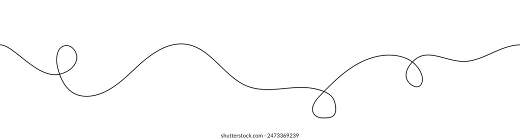 Abstract wave line element on white background. Dynamic doodle art bg. Liquid stream swirl seamless drawing. Wavy scribble pattern concept with curl. Business chaos and messy string illustration 