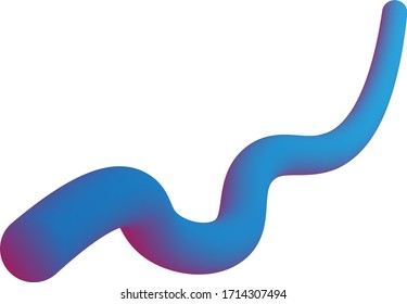 Abstract Wave Line. fluid element