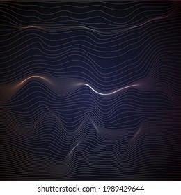 Abstract wave line with gradient color