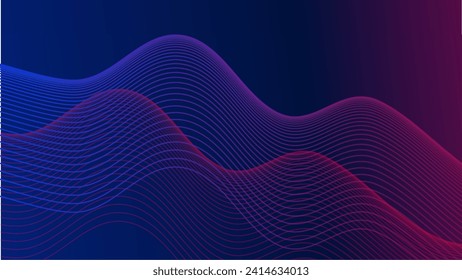abstract wave line with gradient color