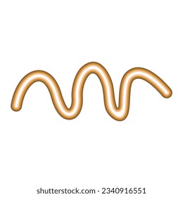 Elemento vector de ilustración de línea de onda abstracta