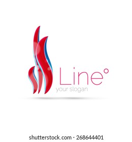 Abstract wave line logo. Vector illustration