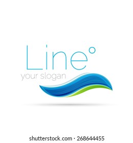 Abstract wave line logo. Vector illustration