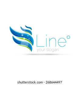 Abstract wave line logo. Vector illustration