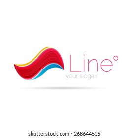 Abstract wave line logo. Vector illustration