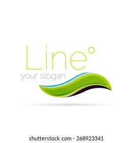 Abstract wave line logo. Vector illustration