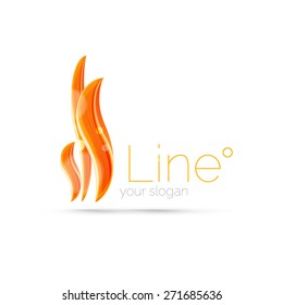Abstract wave line logo. Vector illustration