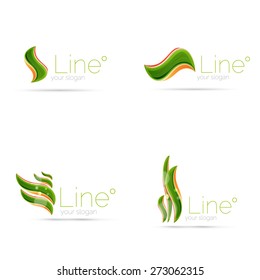 Logo de la línea de onda abstracta. Ilustración del vector
