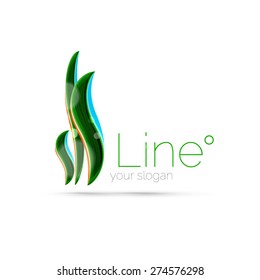 Abstract wave line logo. Vector illustration
