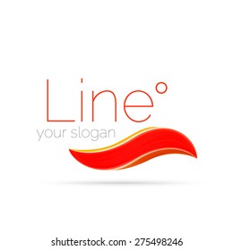 Abstract wave line logo. Vector illustration