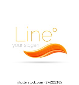 Abstract wave line logo. Vector illustration