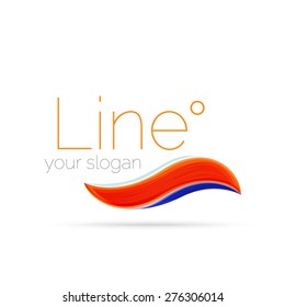 Abstract wave line logo. Vector illustration
